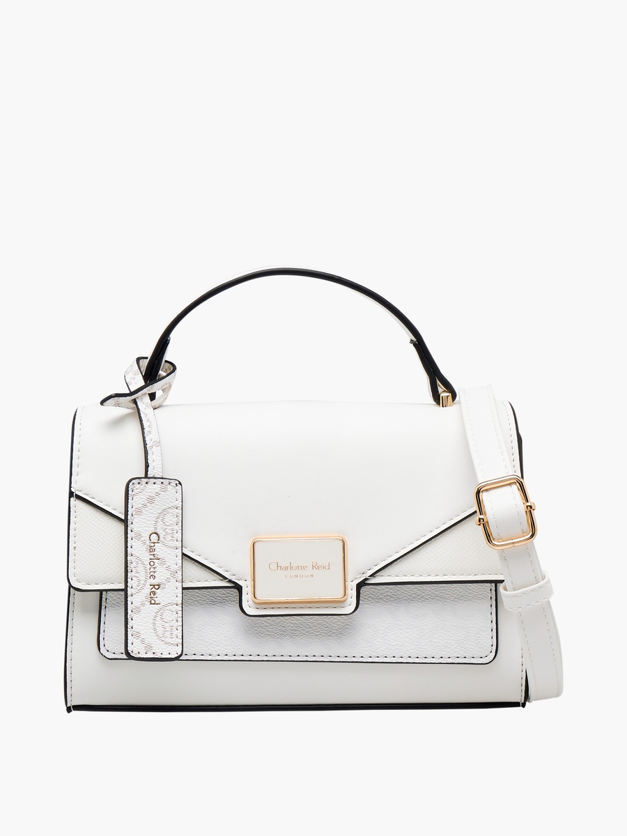 Printed Crossbody Bag with Magnetic Button Closure