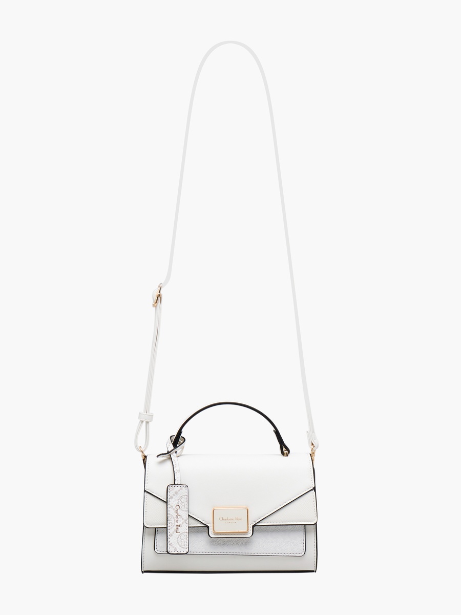 Printed Crossbody Bag with Magnetic Button Closure