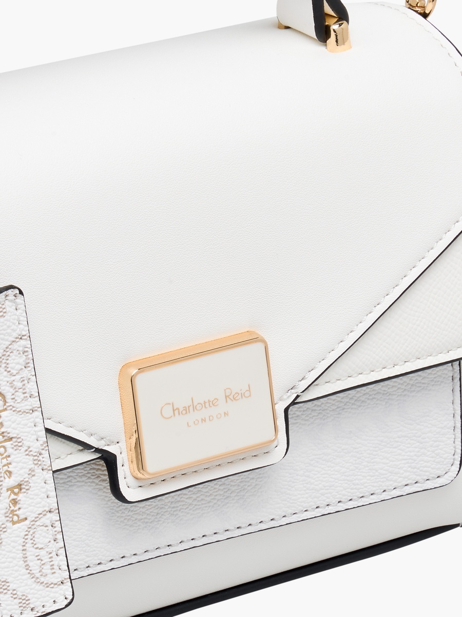 Printed Crossbody Bag with Magnetic Button Closure