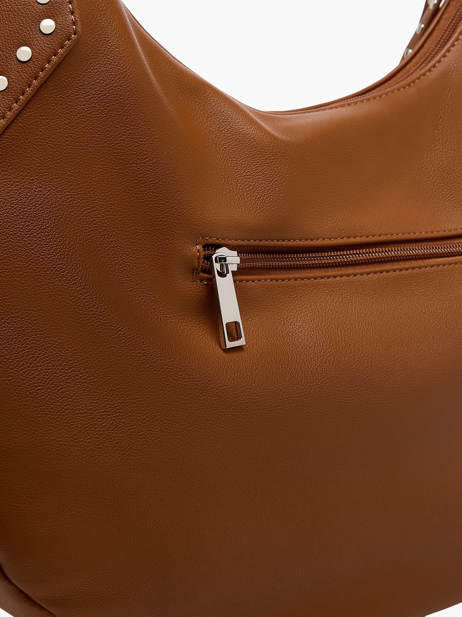 Scarf Accent Tote Bag with Detachable Strap