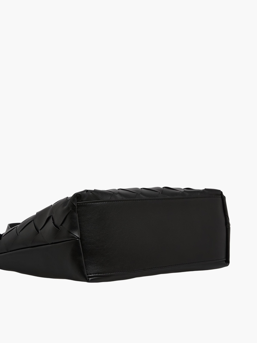 Weave Textured Shopper Bag with Detachable Strap