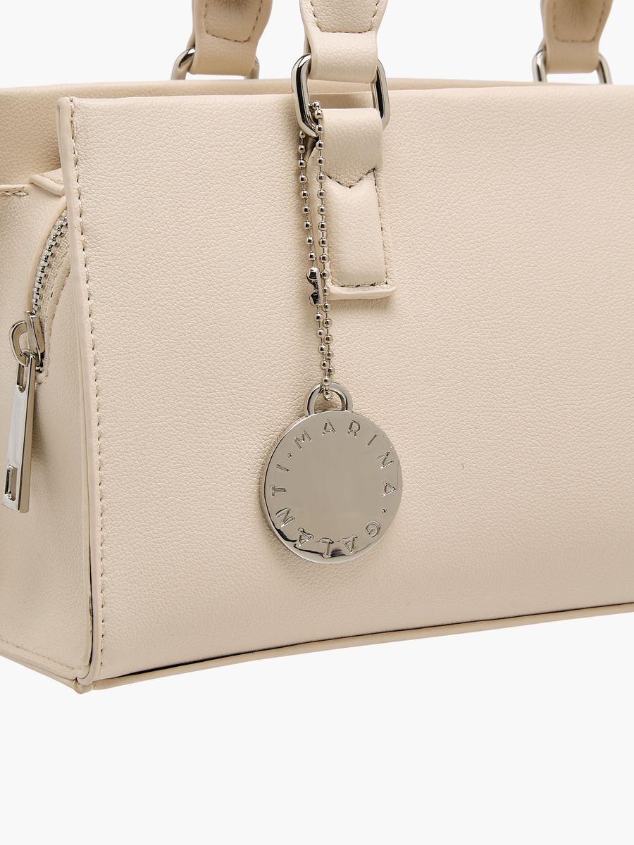 East West Solid Tote Bag with Detachable Strap