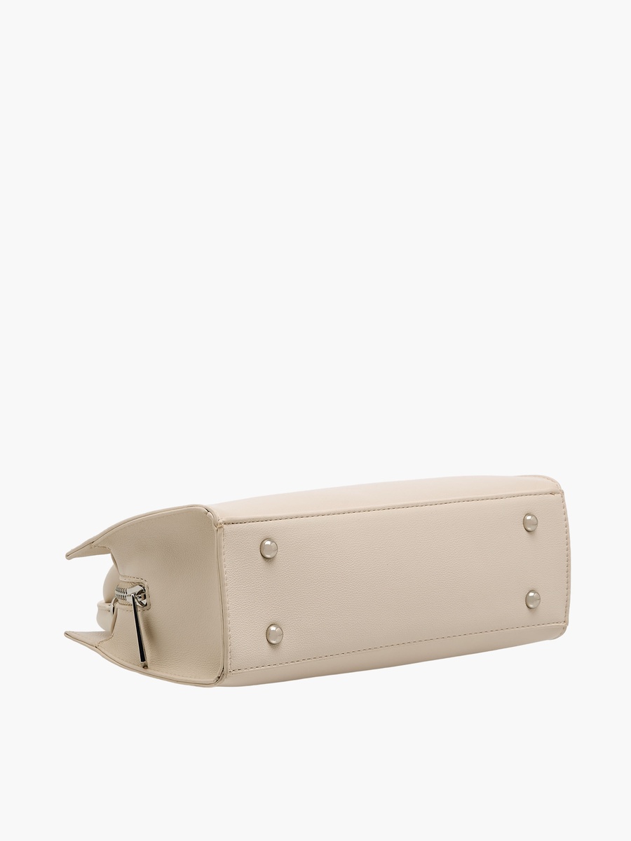 East West Solid Tote Bag with Detachable Strap