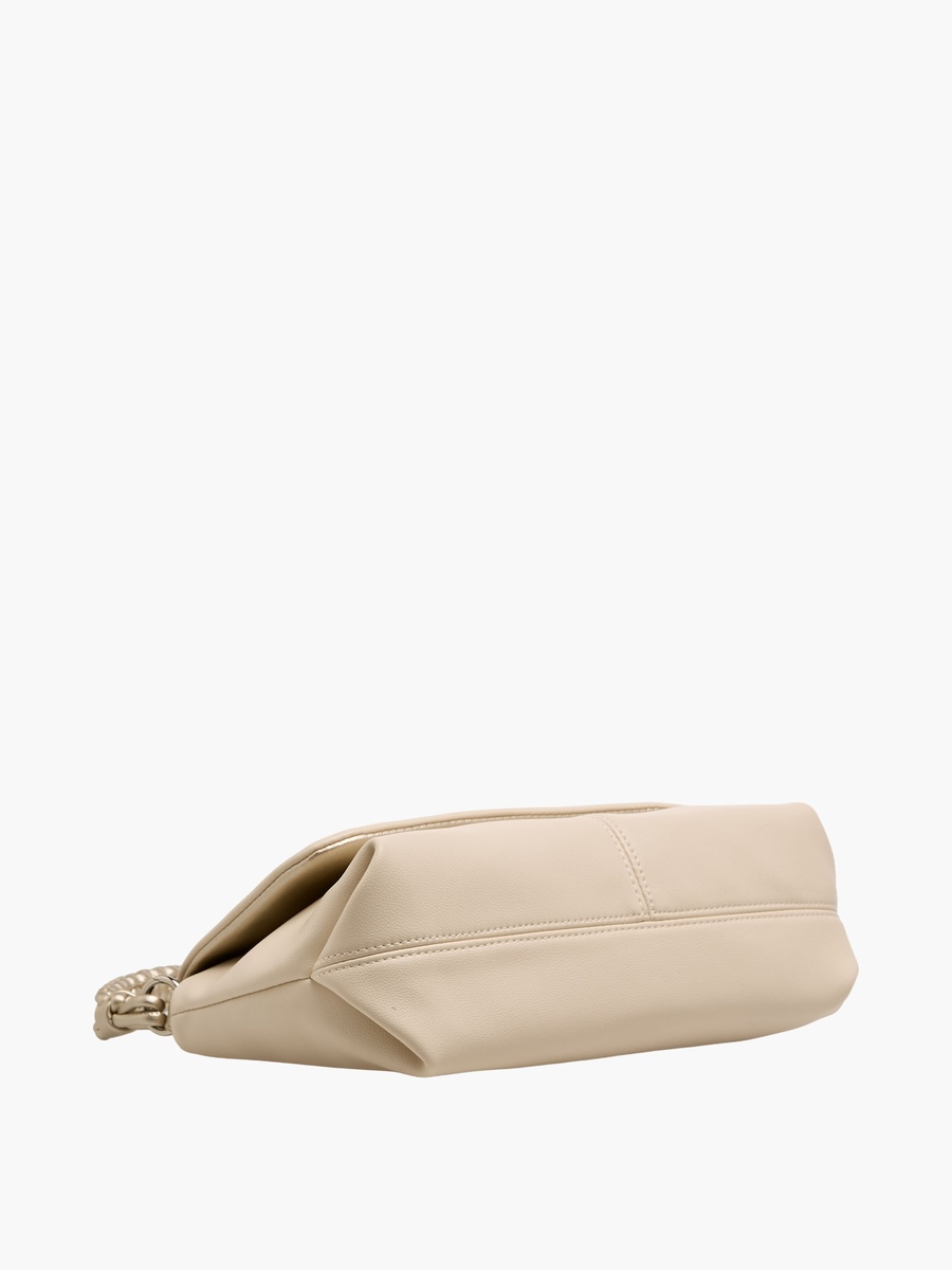 Solid Shoulder Bag with Detachable Strap