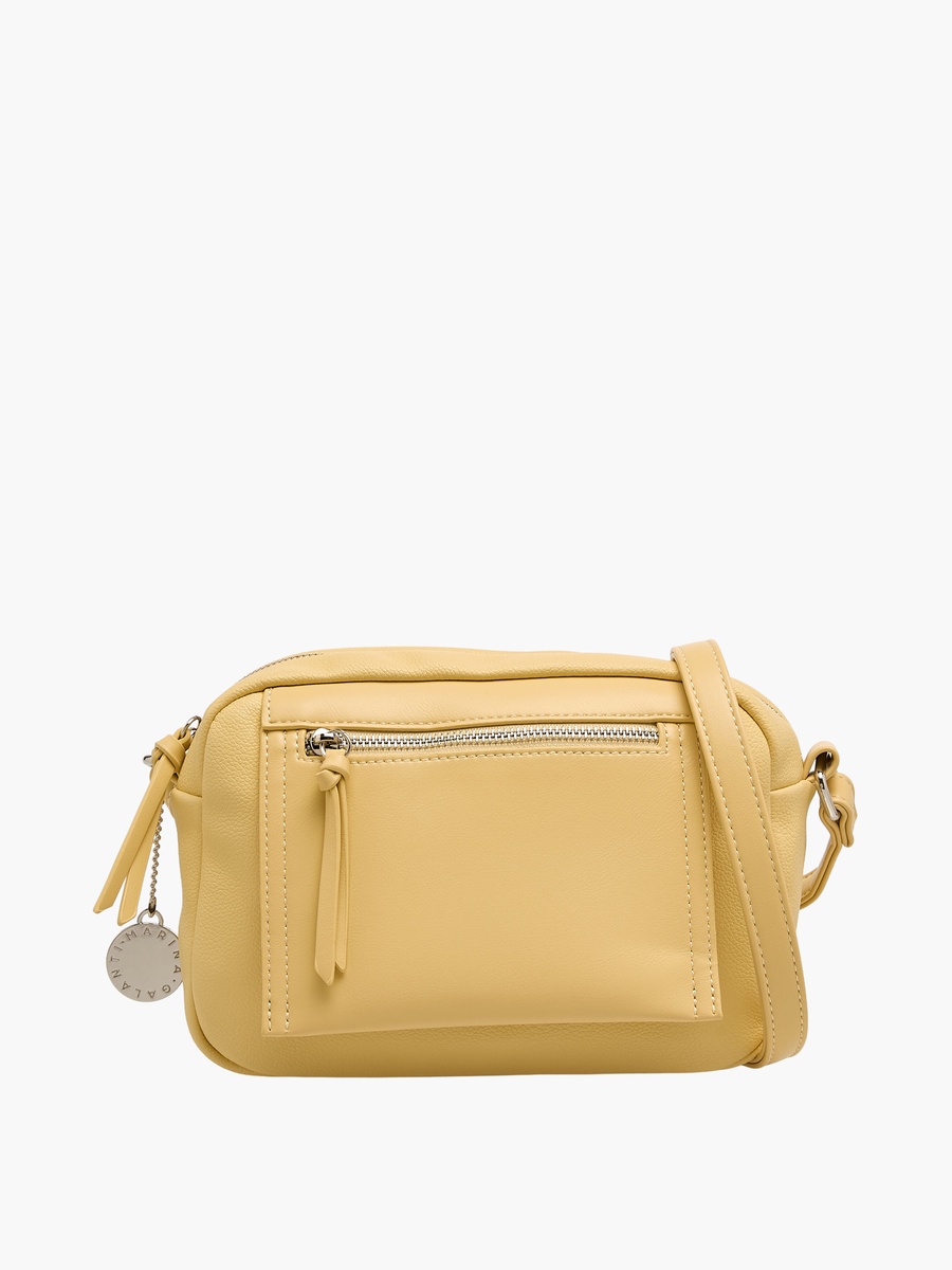 Solid Crossbody Bag with Adjustable Strap
