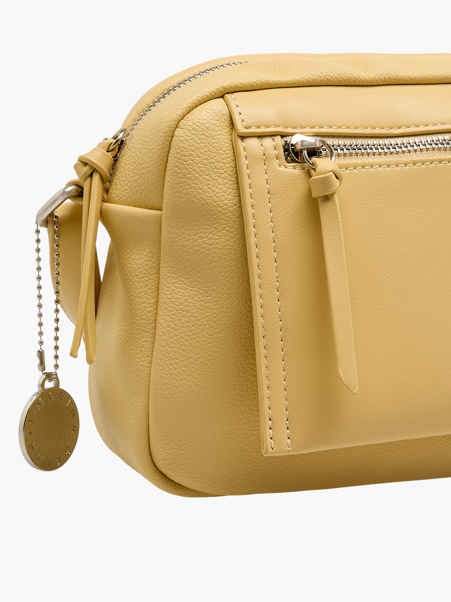 Solid Crossbody Bag with Adjustable Strap