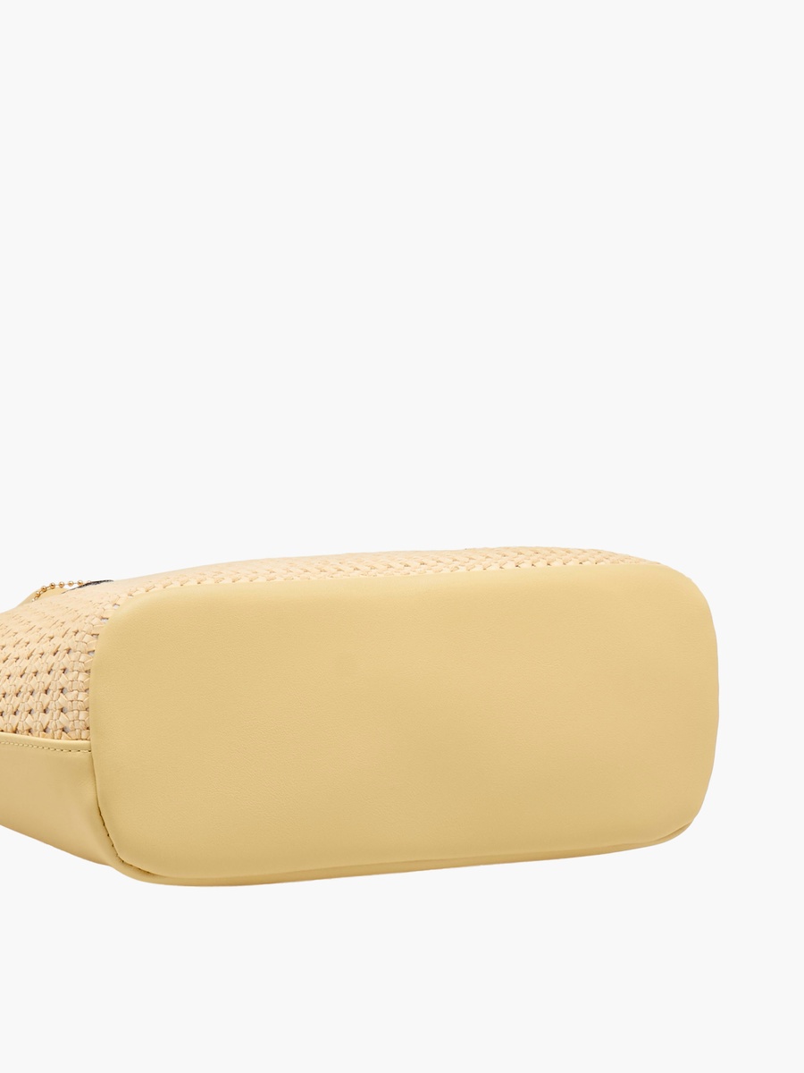 Textured Tote Bag with Detachable Strap