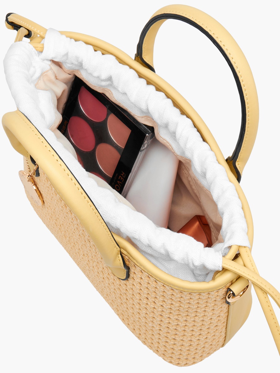 Textured Tote Bag with Detachable Strap