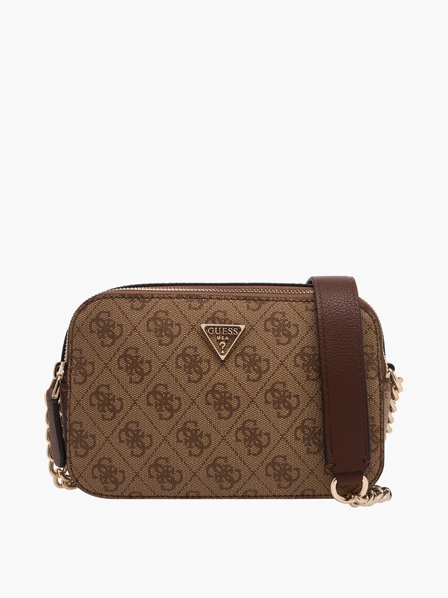 Noelle II Monogram Print Crossbody Bag with Chain Strap