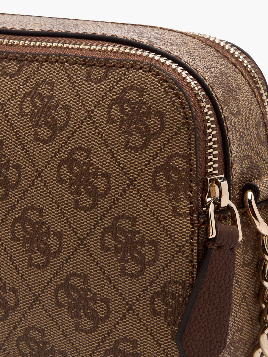 Noelle II Monogram Print Crossbody Bag with Chain Strap