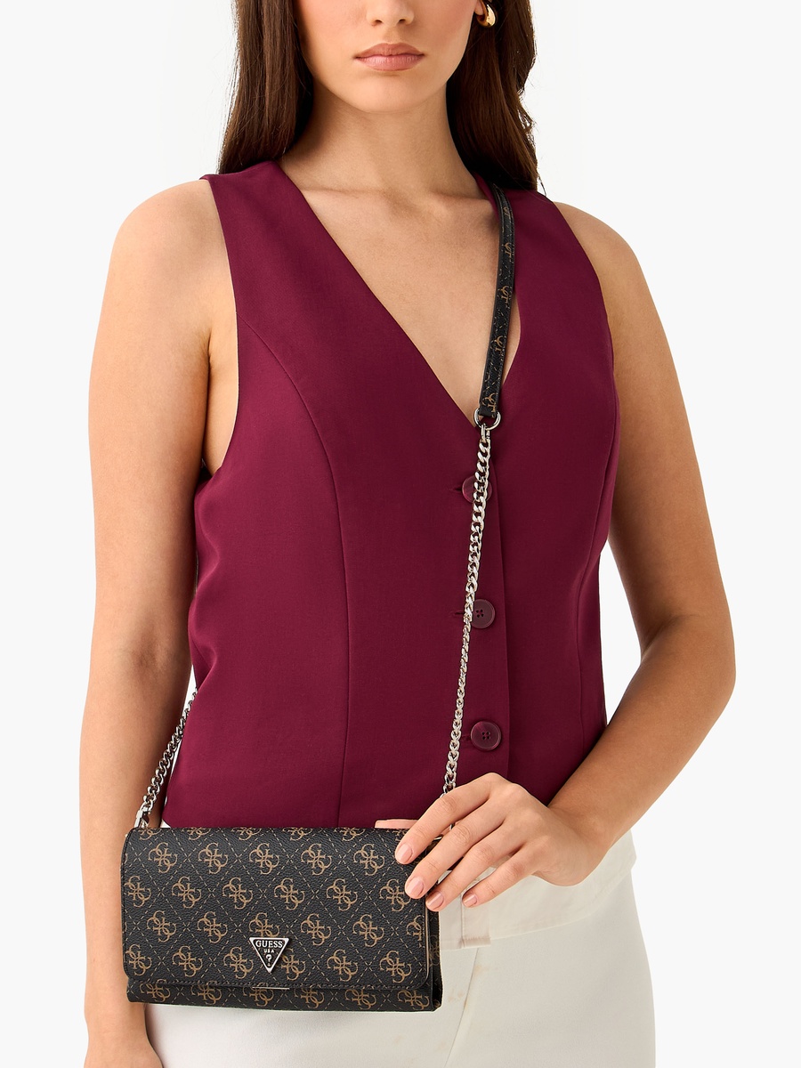 Noelle II Monogram Print Crossbody Bag with Detachable Chain Strap