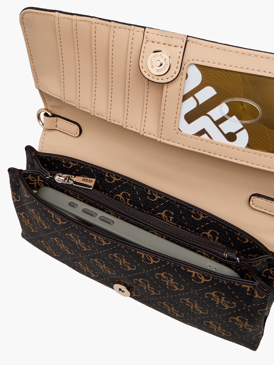 Noelle II Monogram Print Crossbody Bag with Detachable Chain Strap