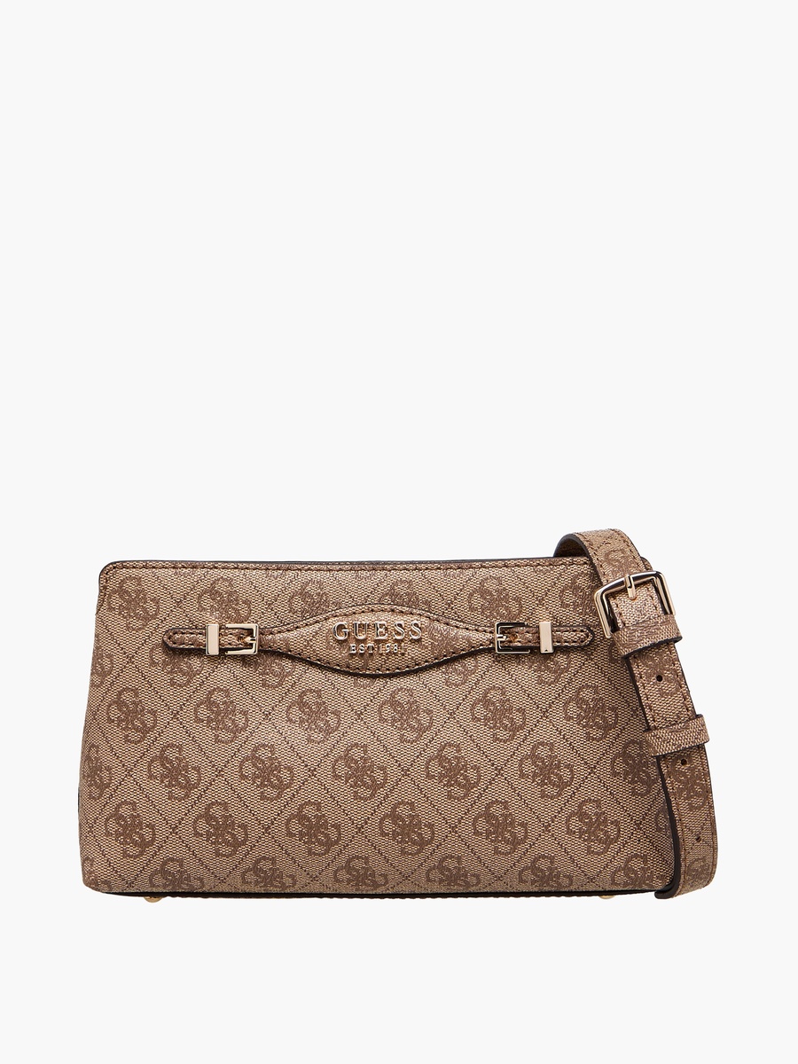 Katya Monogram Print Crossbody Bag with Detachable Shoulder Strap