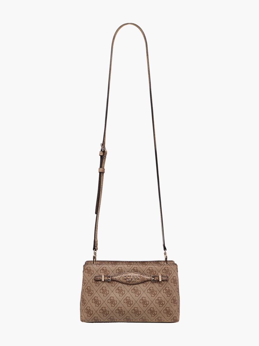 Katya Monogram Print Crossbody Bag with Detachable Shoulder Strap