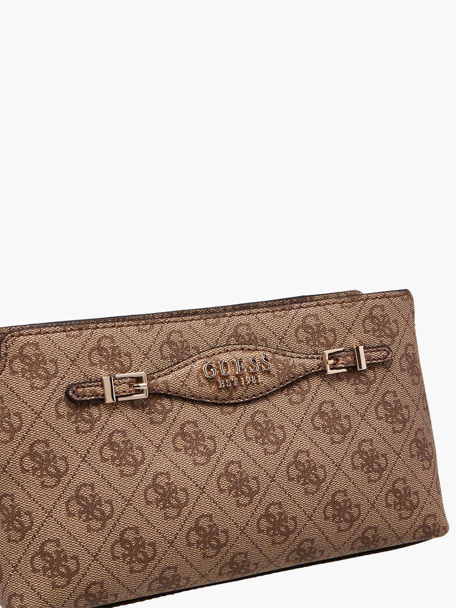 Katya Monogram Print Crossbody Bag with Detachable Shoulder Strap