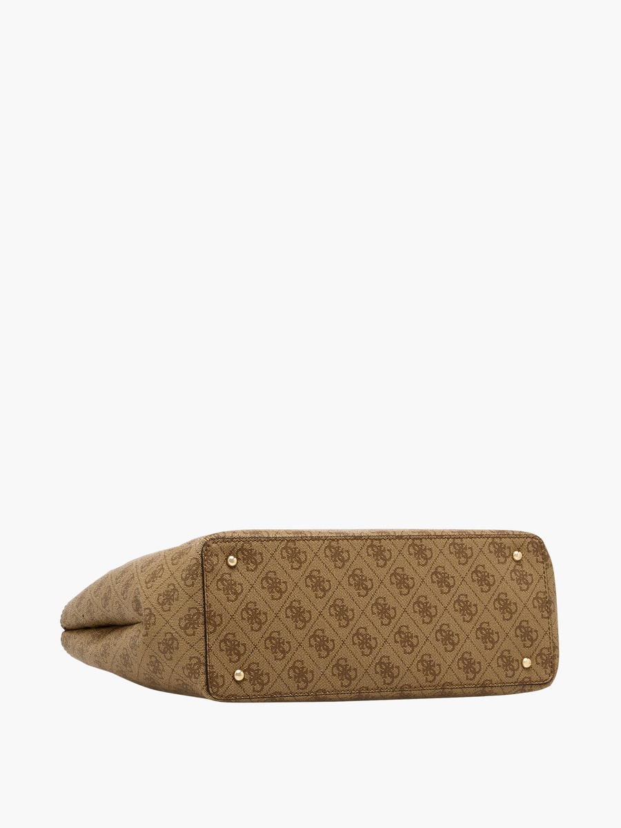 Katya Monogram Textured Tote Bag with Double Handle