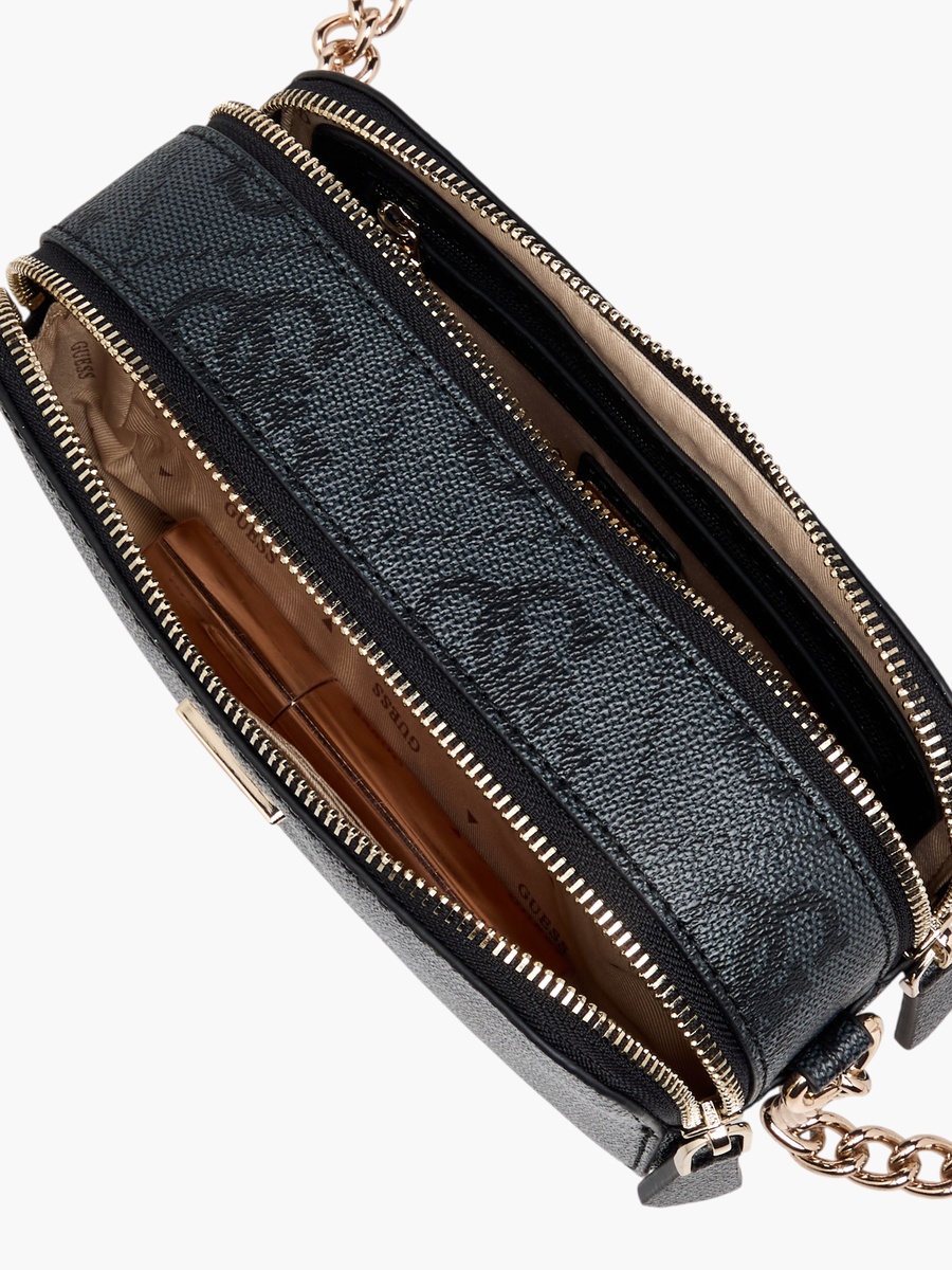 Noelle II Monogram Print Crossbody Bag with Chain Strap