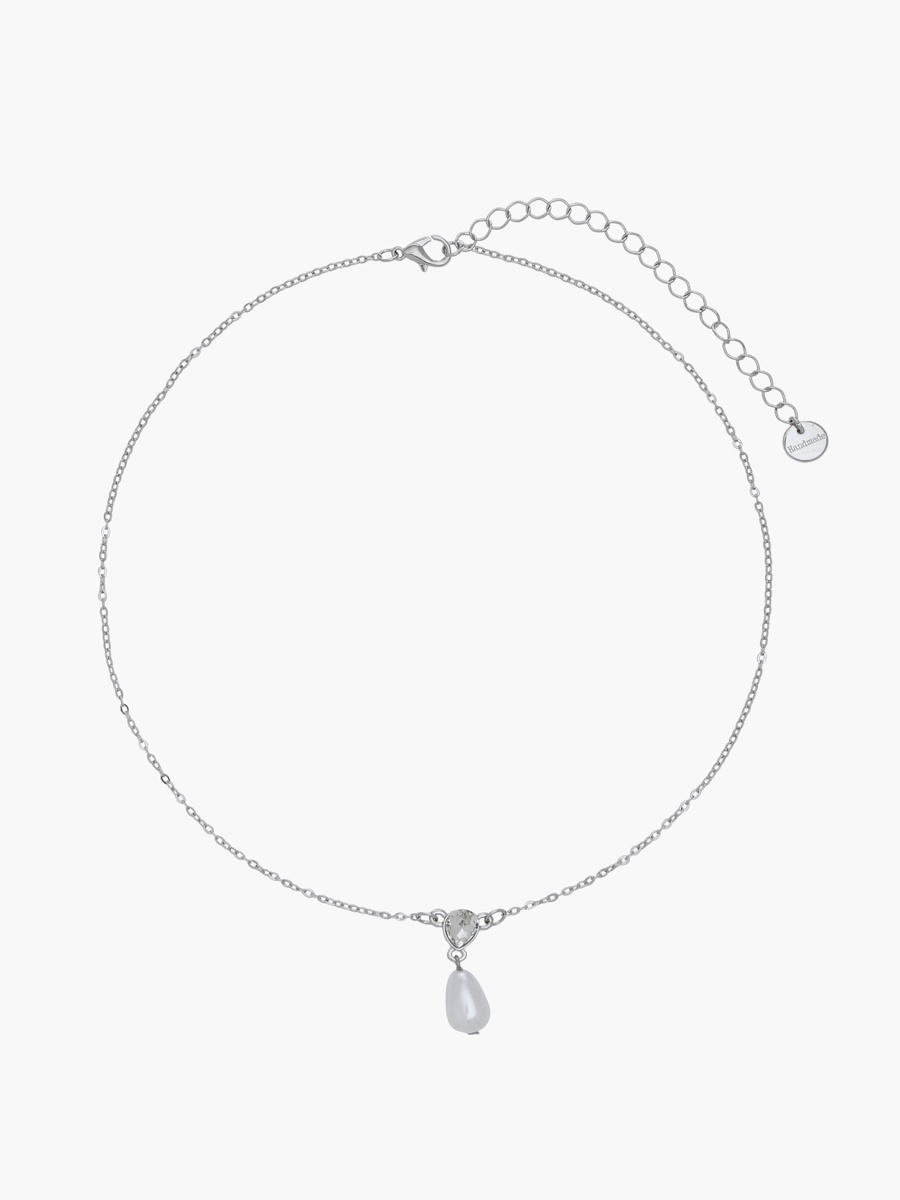Set of 2 - Embellished Metal Necklace and Earrings