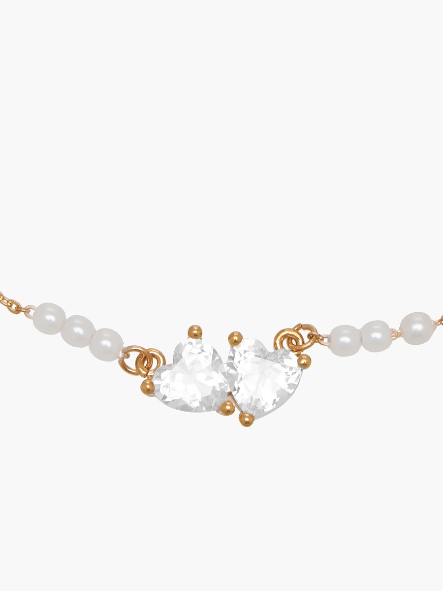 Metallic Necklace with Pendant