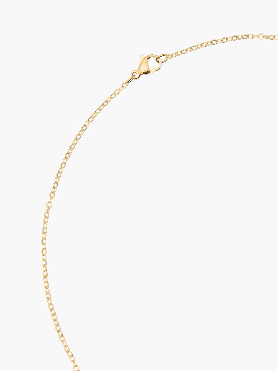 Gold Tone Pendant Necklace with Initial N