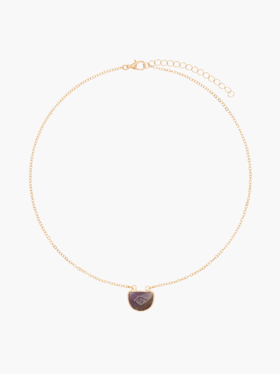 Gold Tone Necklace with Charm Detail