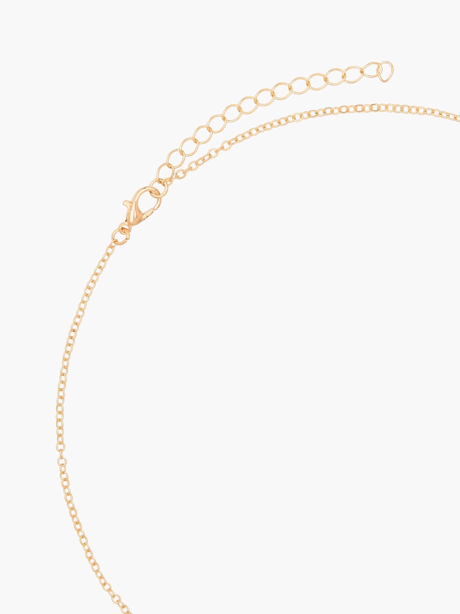 Gold Tone Necklace with Charm Detail