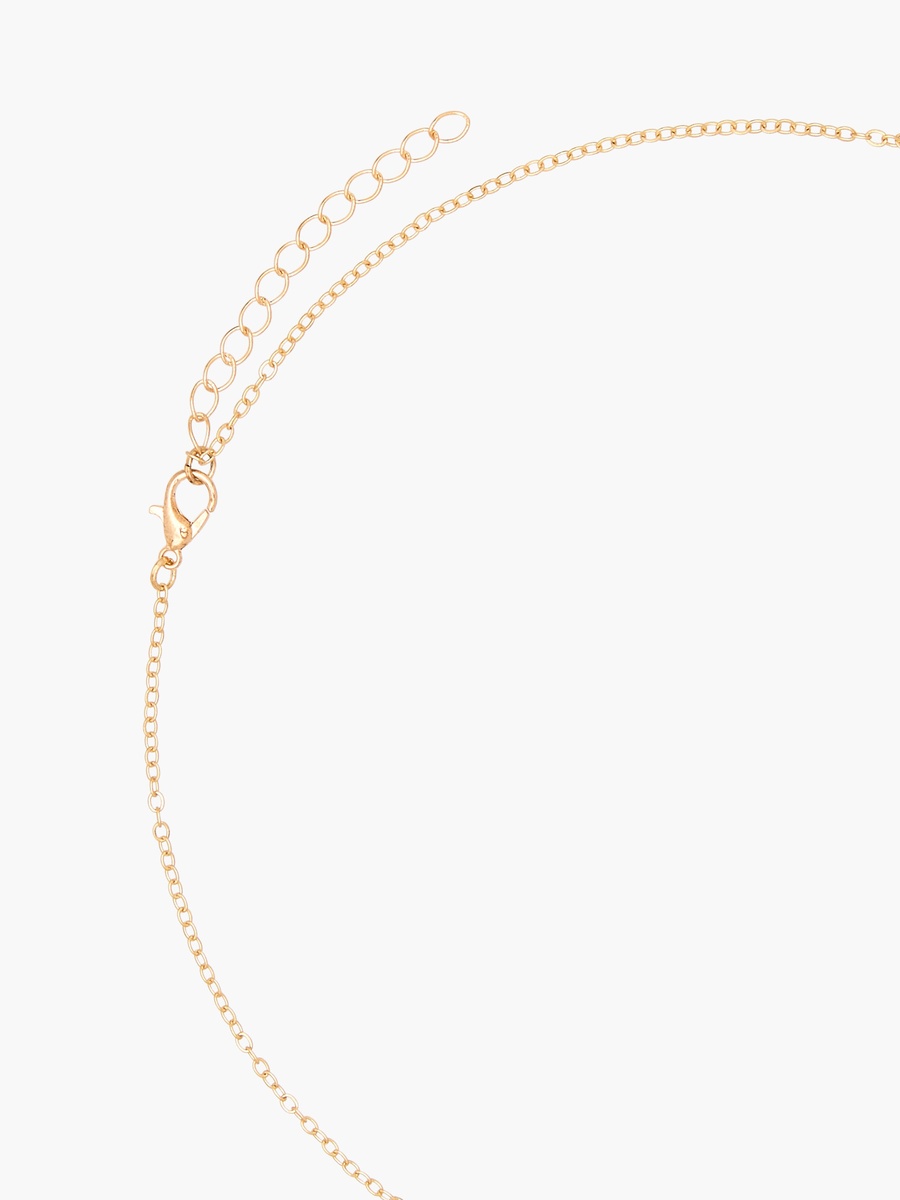 Gold Tone Necklace with Embellished Detail