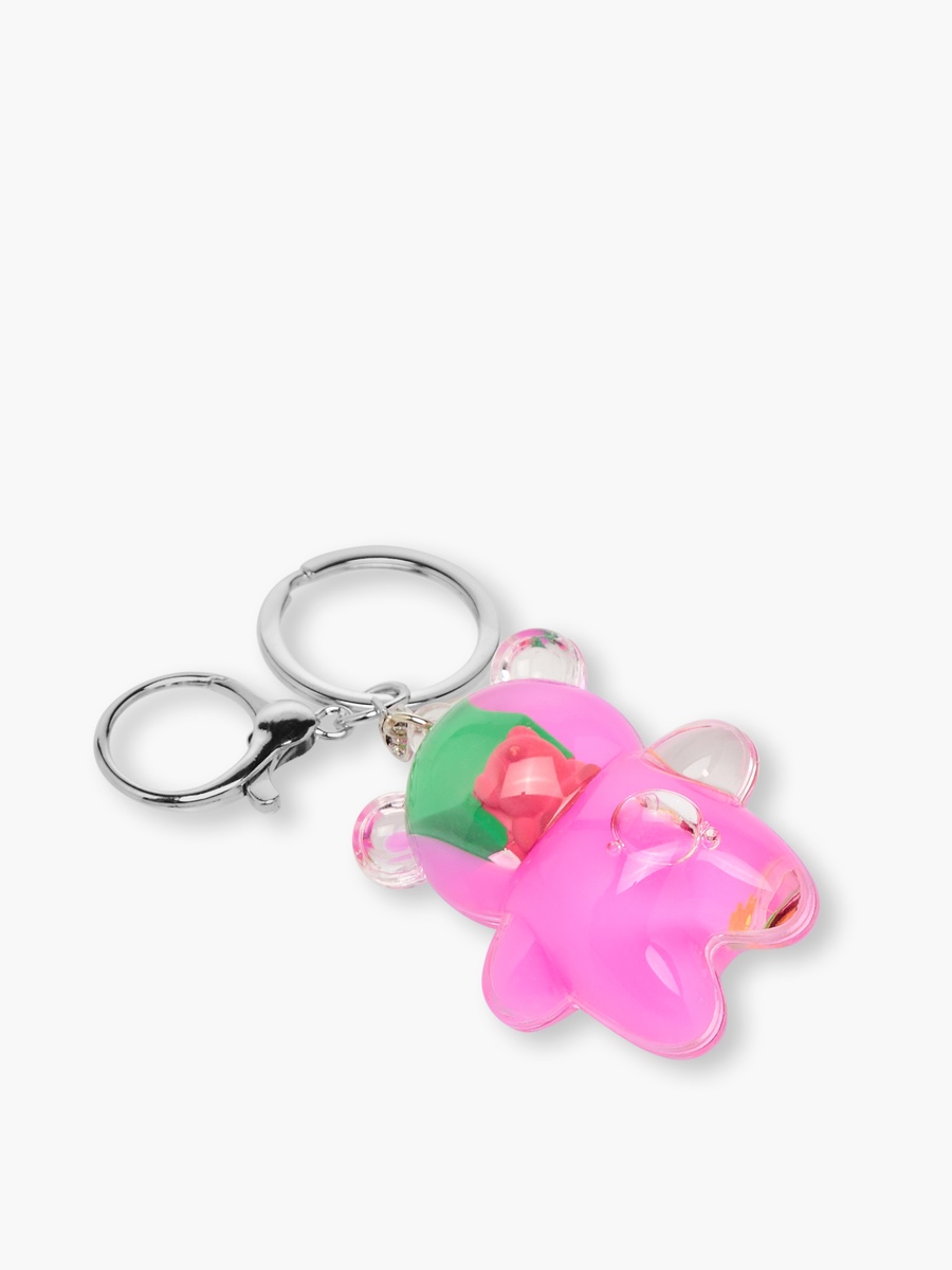 Floating Glitter Bear Keyring with Lobster Hook