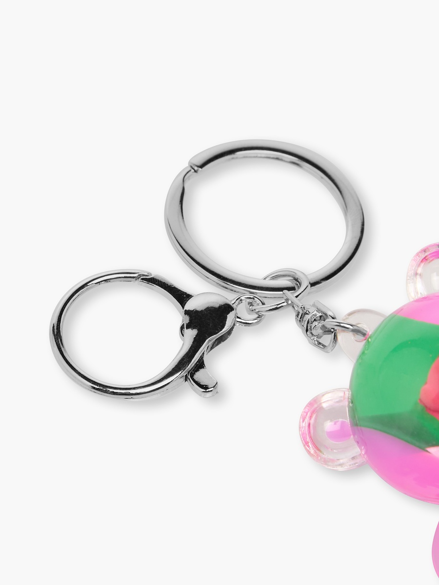 Floating Glitter Bear Keyring with Lobster Hook