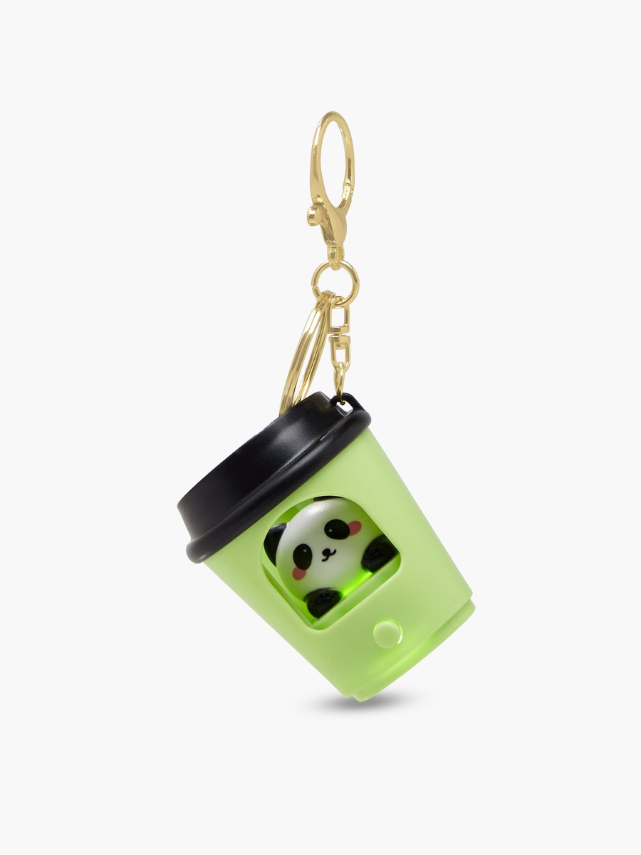 Keyring with Panda Tea Cup Accent