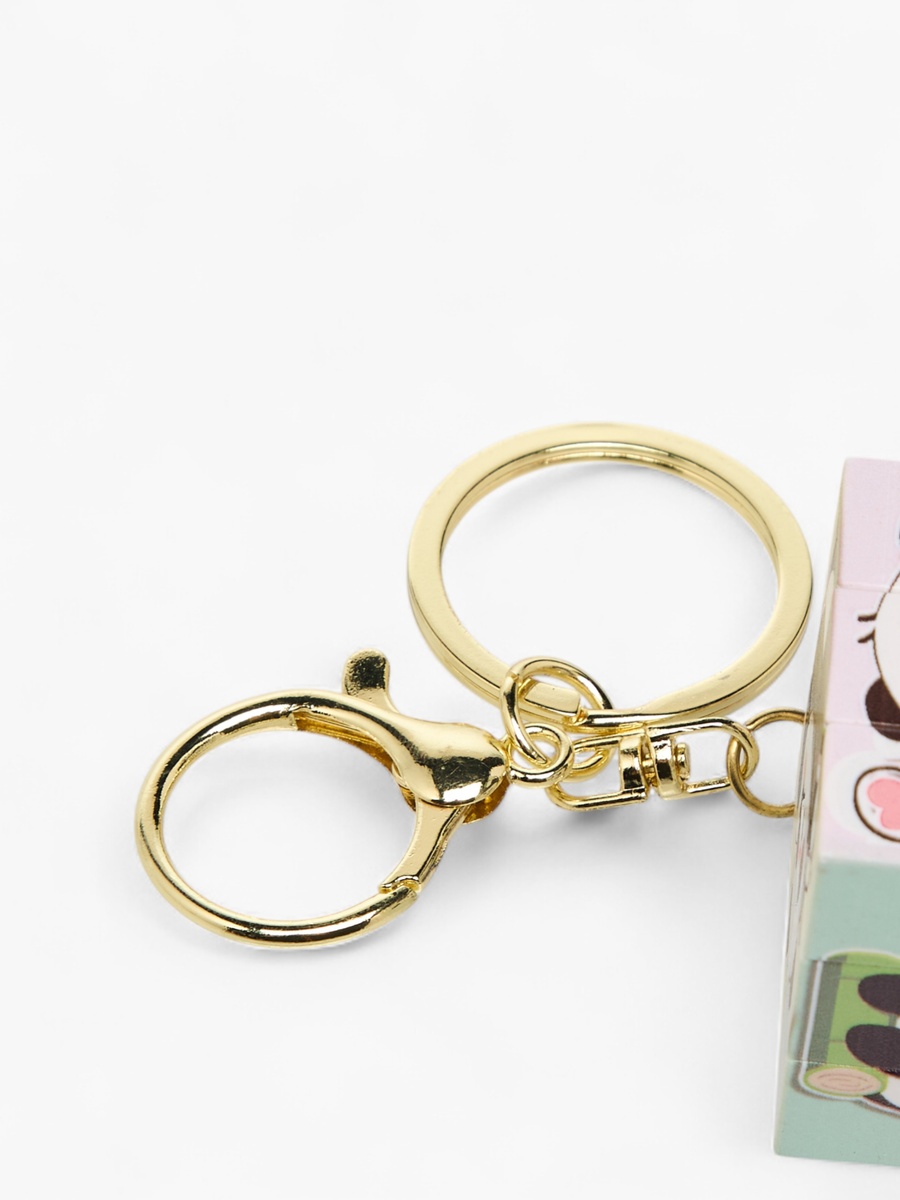 Panda Puzzle Cube Charm Keyring with Lobster Hook