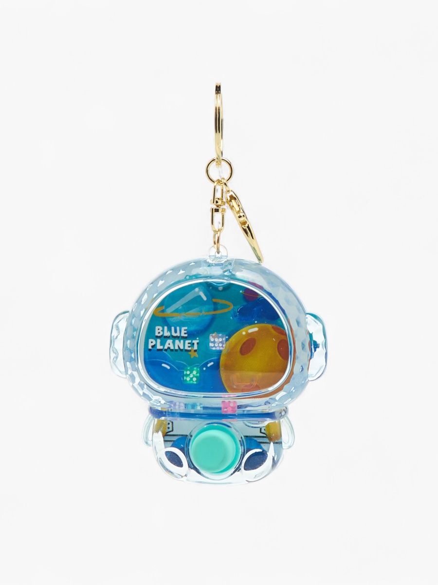 Astronaut Shaker Charm Keyring with Lobster Hook