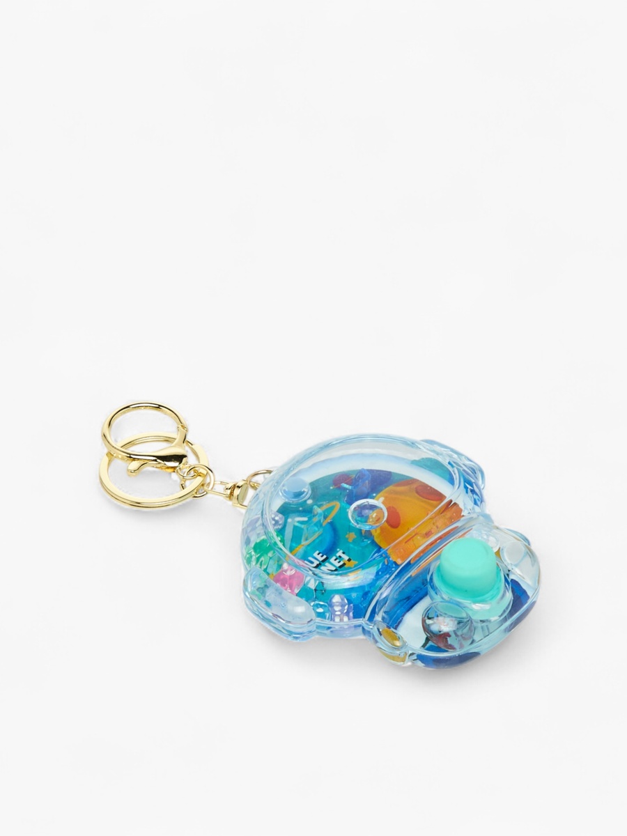 Astronaut Shaker Charm Keyring with Lobster Hook