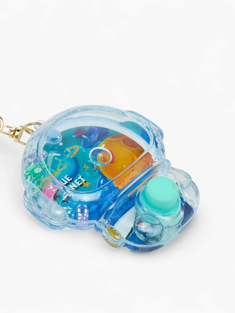 Astronaut Shaker Charm Keyring with Lobster Hook