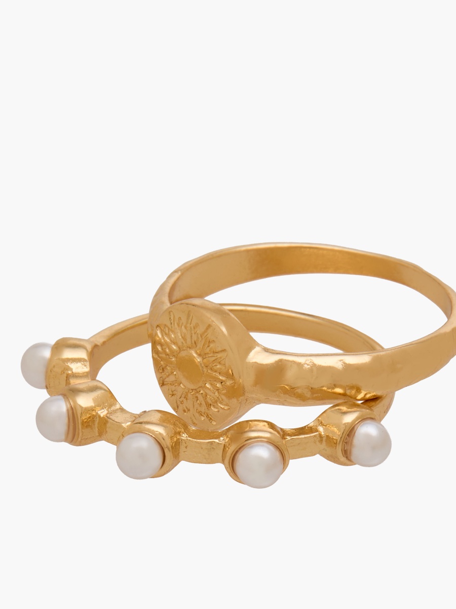 Set of 10 - Assorted Stackable Gold Tone Ring