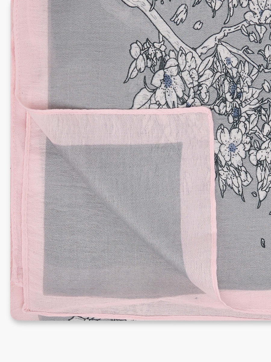 Floral Print Scarf - 185x60 cm