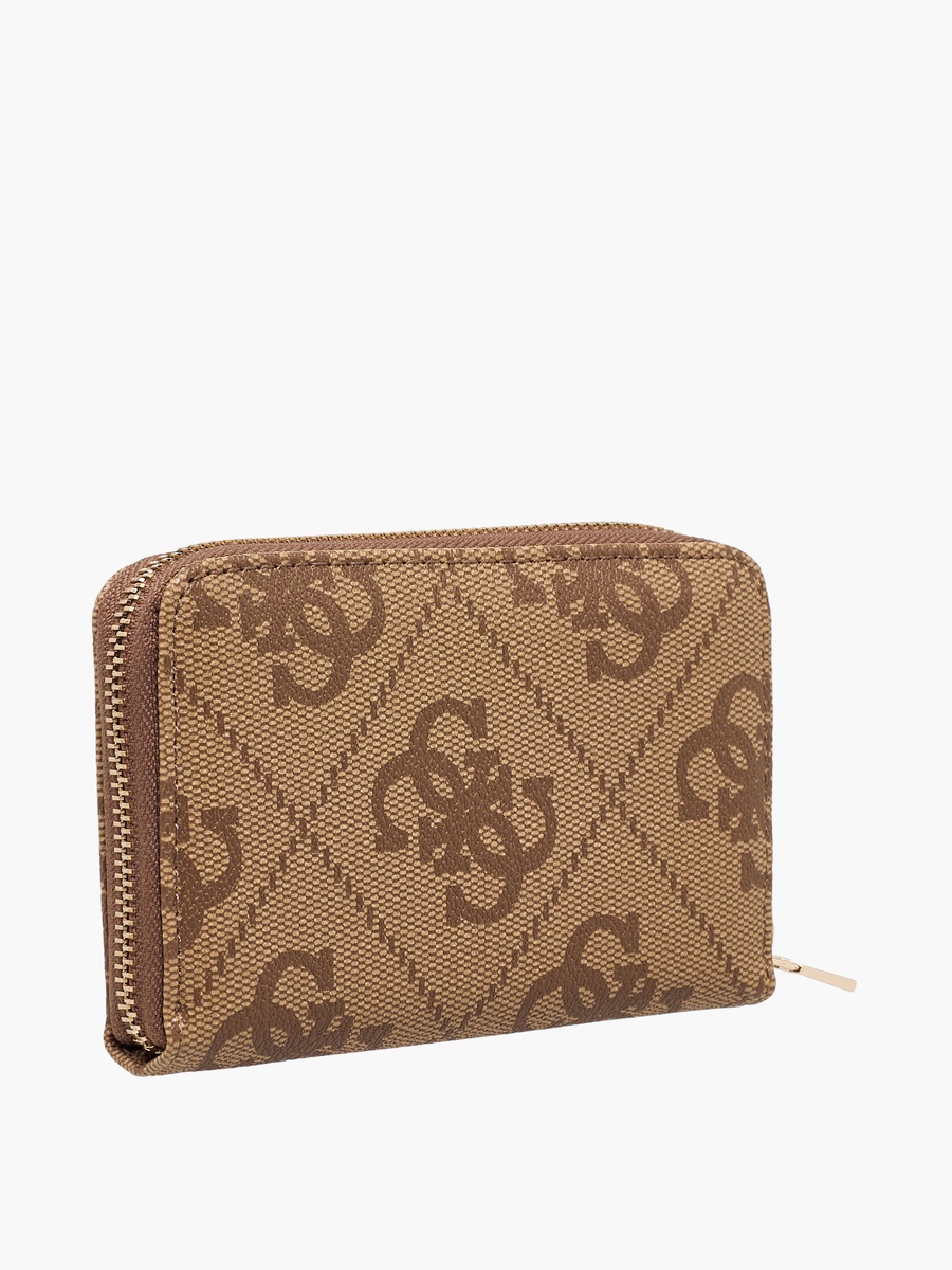 Laurel II Monogram Print Wallet with Zip Closure