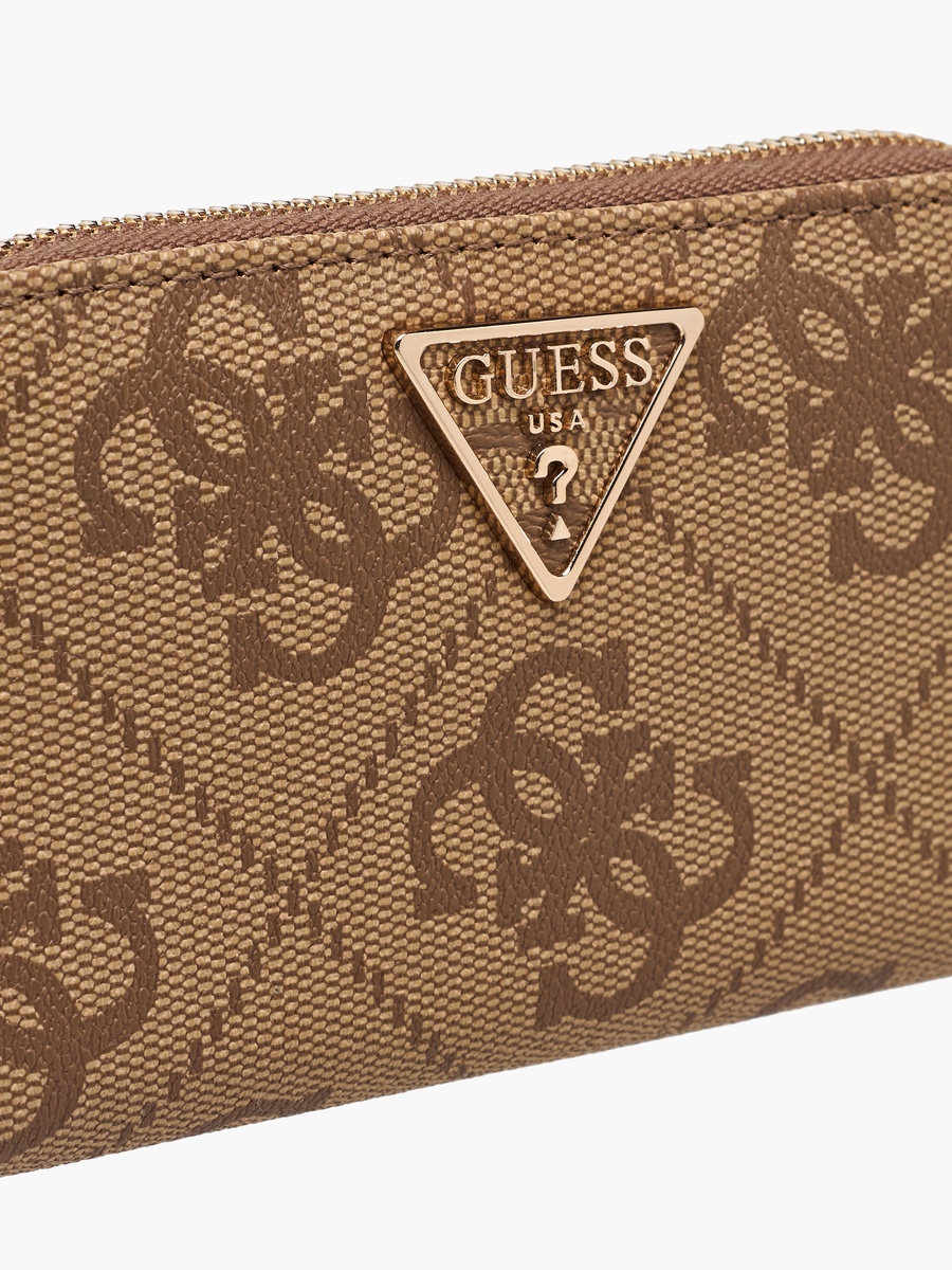 Laurel II Monogram Print Wallet with Zip Closure