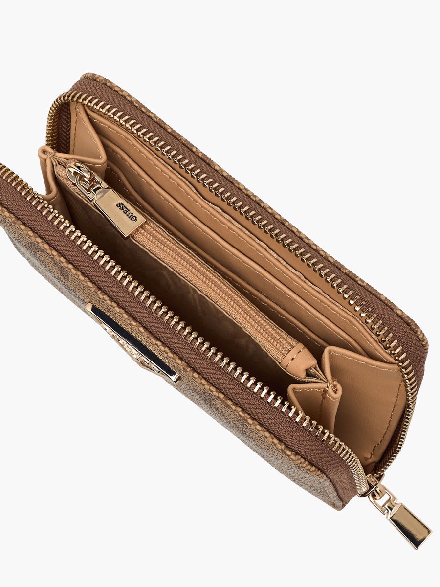 Laurel II Monogram Print Wallet with Zip Closure