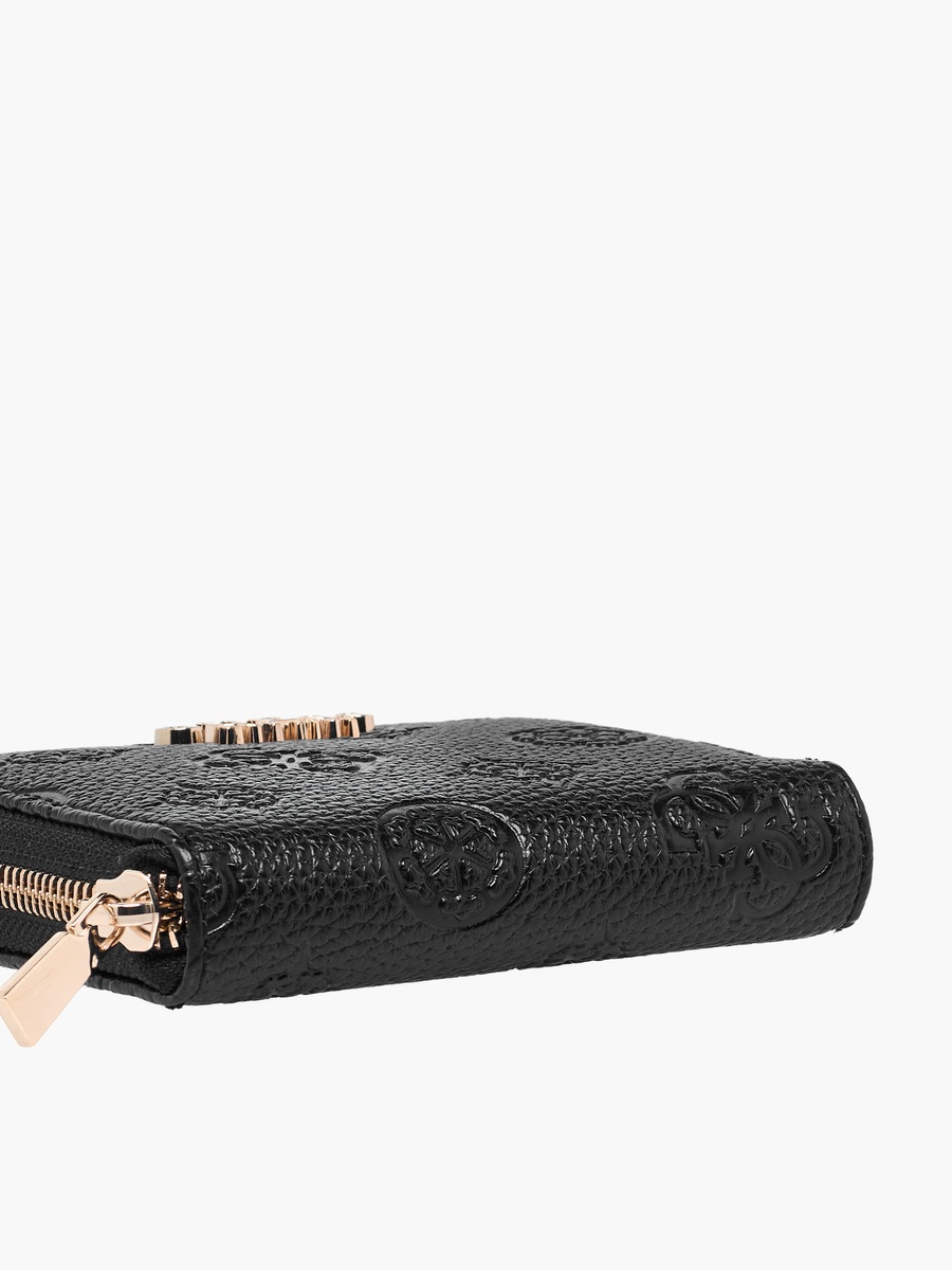 Cresidia II Monogram Textured Wallet with Zip Closure
