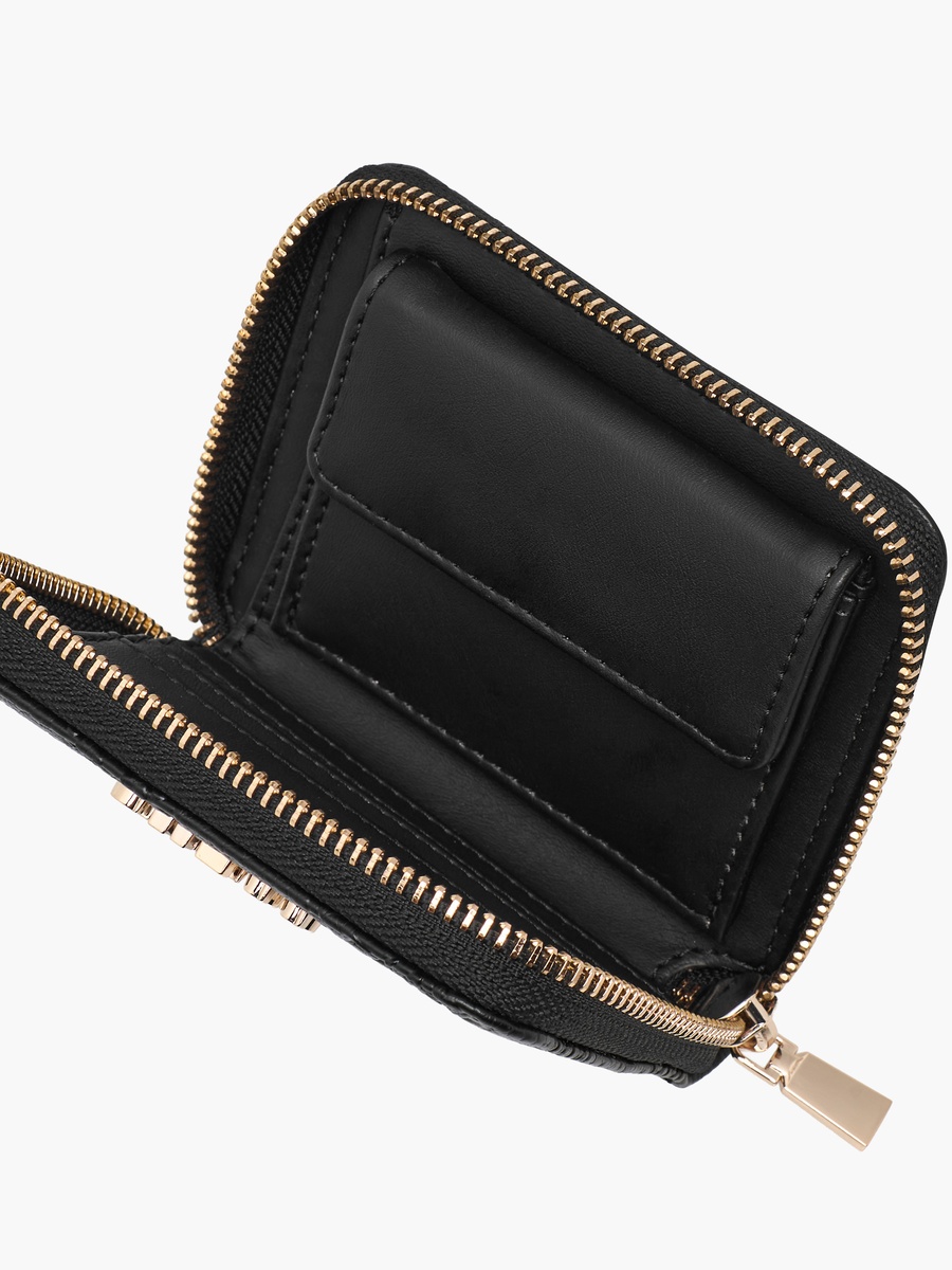 Cresidia II Monogram Textured Wallet with Zip Closure