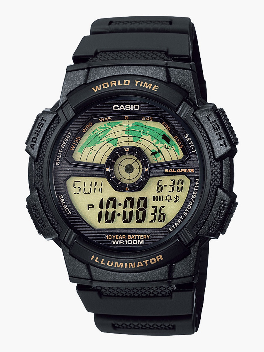 Men Black Digital Resin Strap Watch AE-1100W-1BVDF