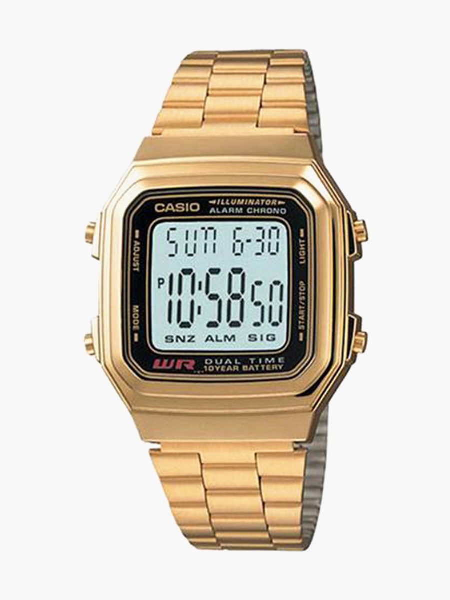 Men Gold Digital Metal Strap Watch -A178WGA-1ADF