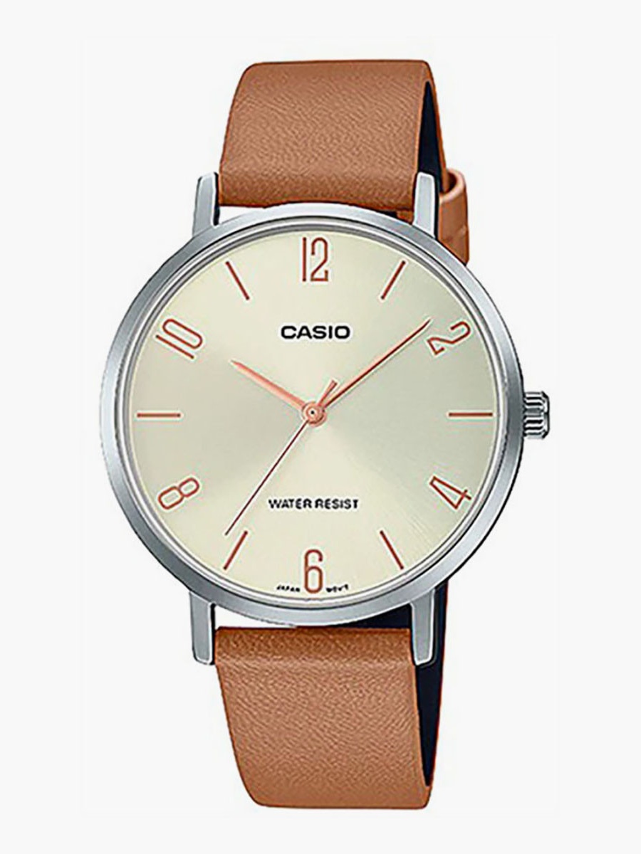 Women Leather Brown Strap Analog Watch - LTP-VT01L-5BUDF