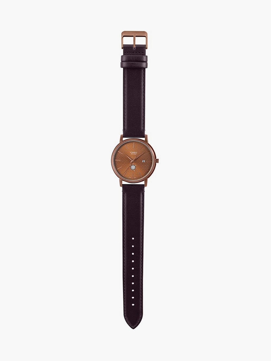 Men Maroon Analog Leather Strap Watch - MTP-B125RL-5AVDF - 41 MM