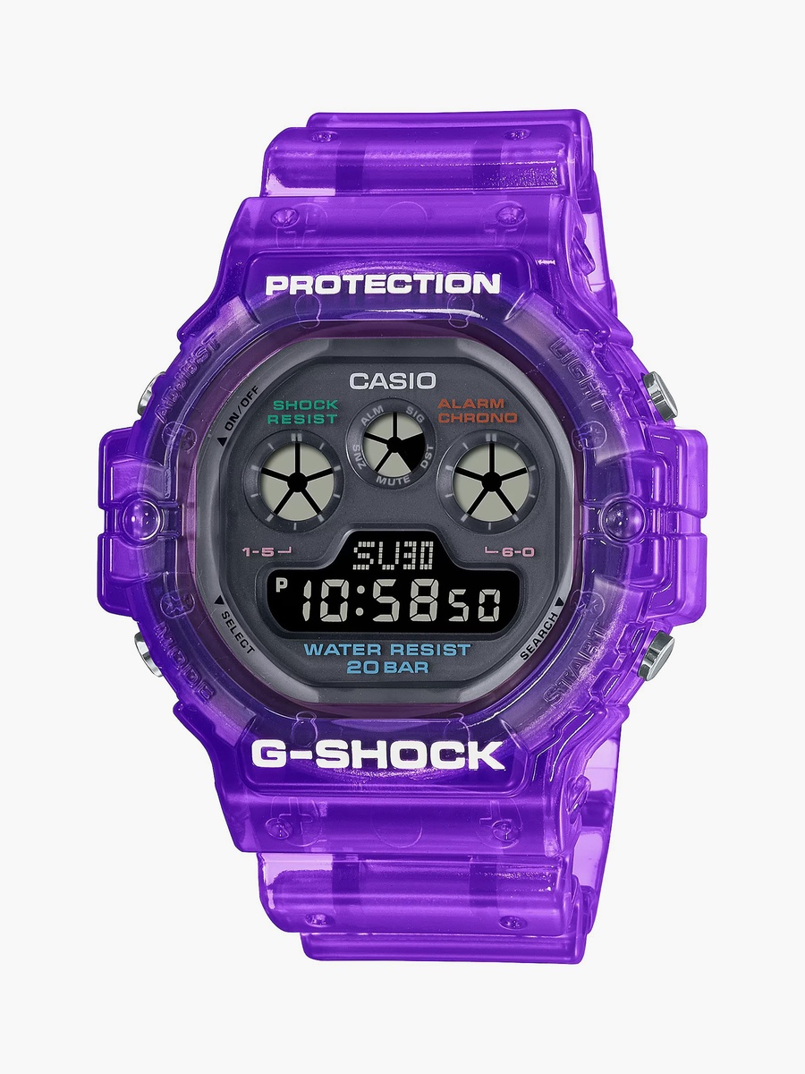 Men Purple Digital Silicone Strap Watch - DW-5900JT-6DR