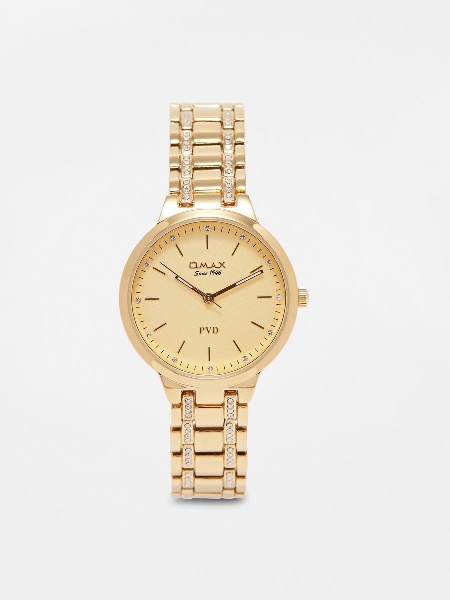 Women Gold Stainless Steel Strap Analog Wristwatch - 00OYY004Q002 - 36 MM