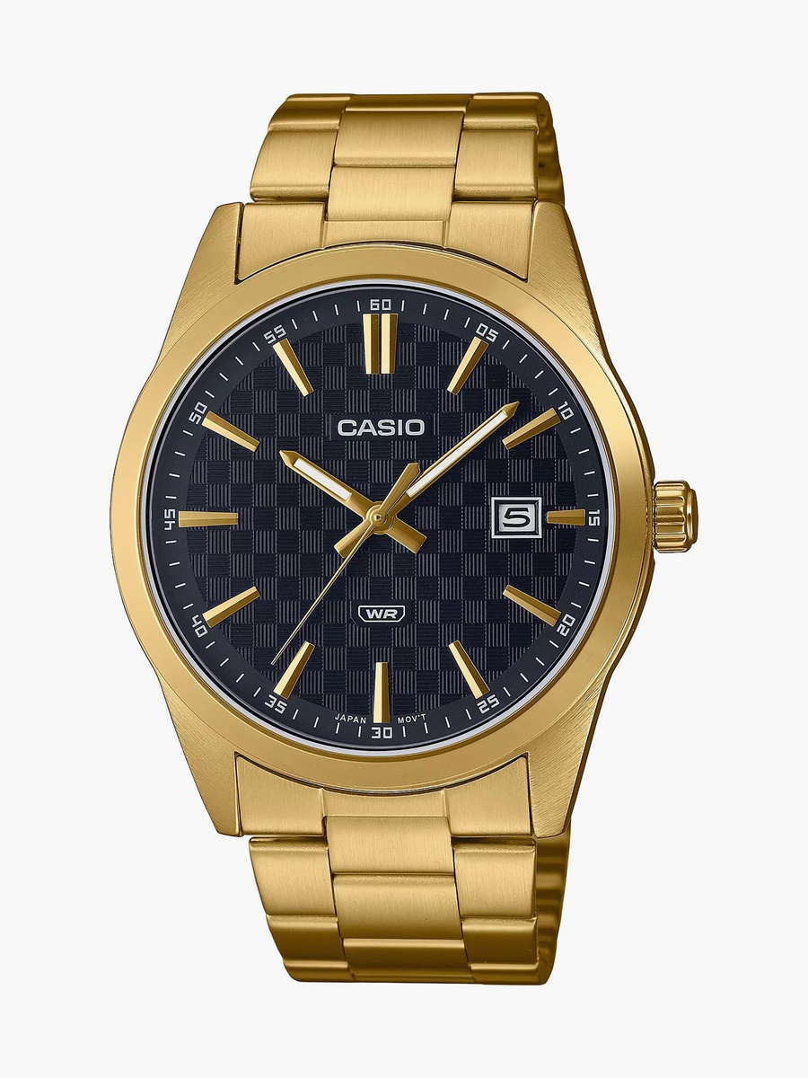 Men Gold Analog Stainless Steel Strap Watch - MTP-VD03G-1AUDF