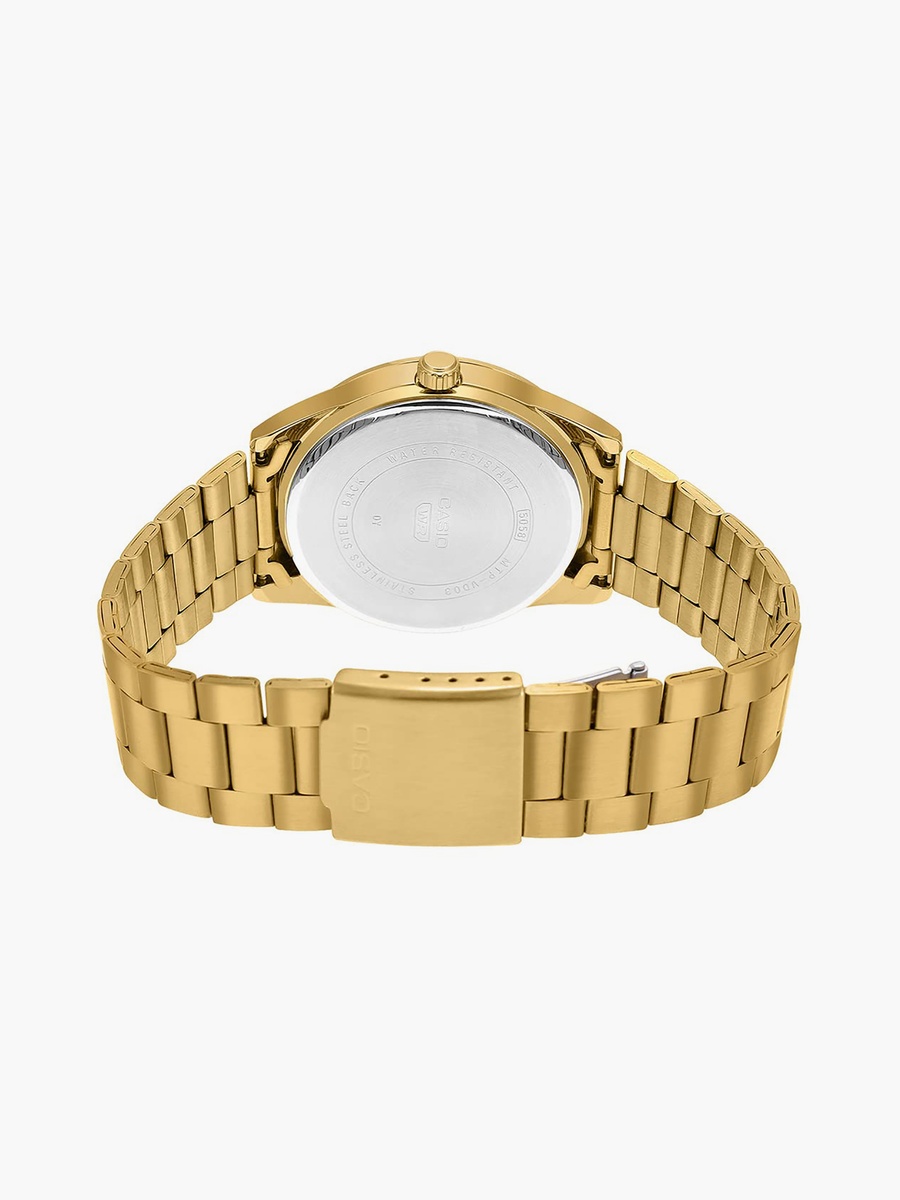 Men Gold Analog Stainless Steel Strap Watch - MTP-VD03G-1AUDF