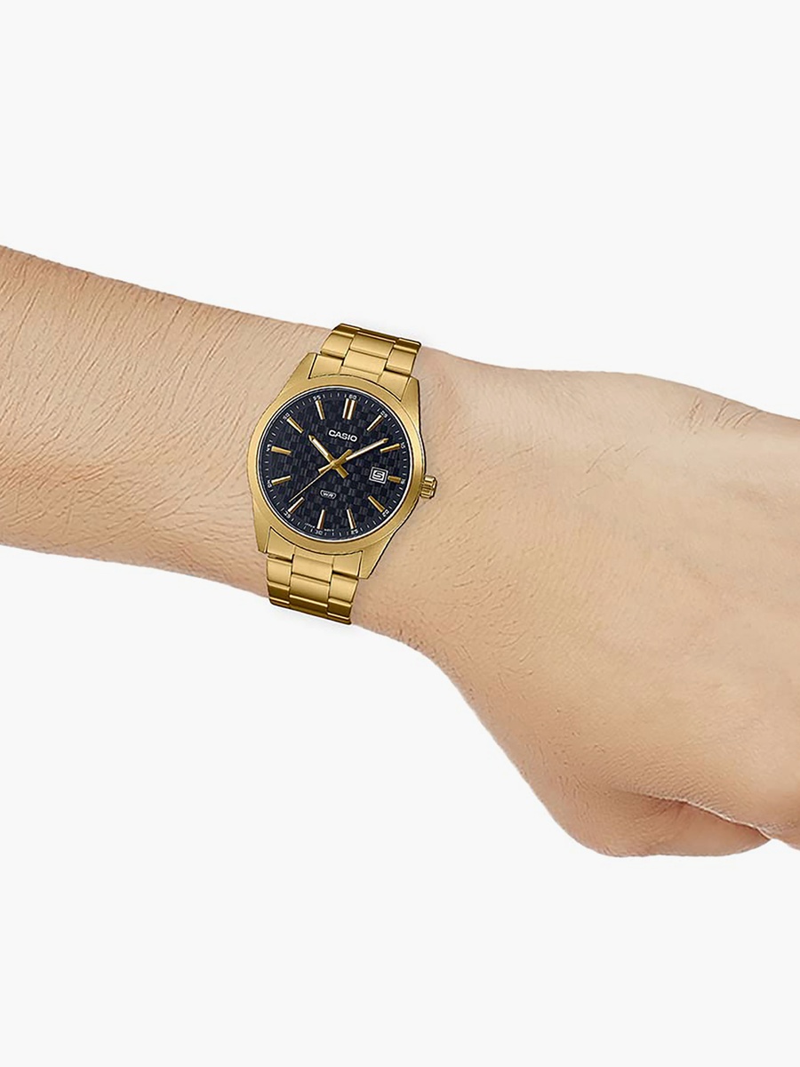Men Gold Analog Stainless Steel Strap Watch - MTP-VD03G-1AUDF
